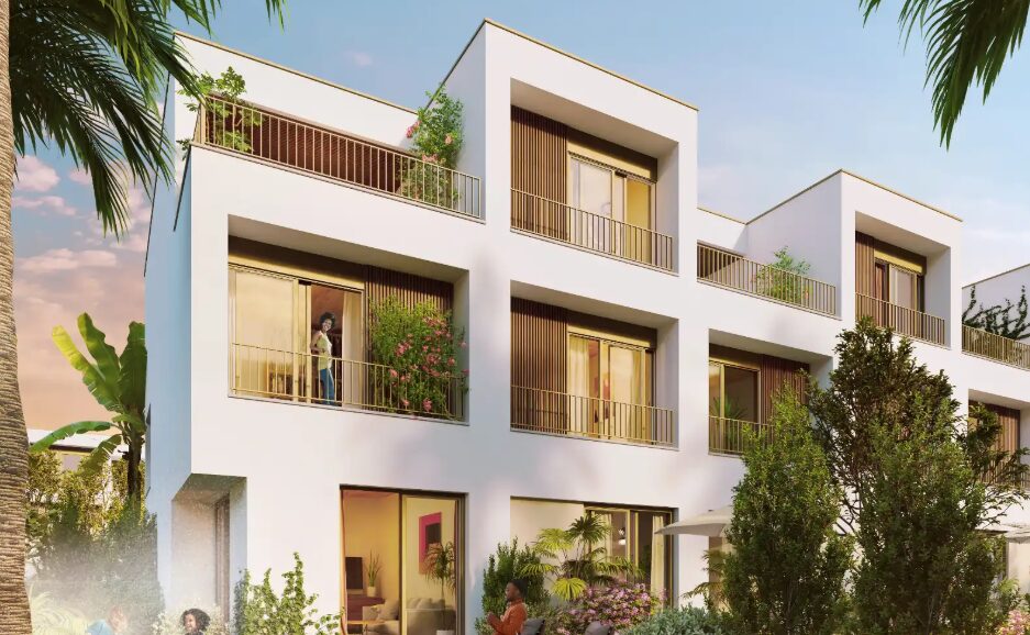 Vizazi Oasis timber-based townhouses for sale in Fumba Town Zanzibar with planted balconies
